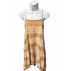 We The Free Tie Dye Cotton Strappy Open Back Swing Dress